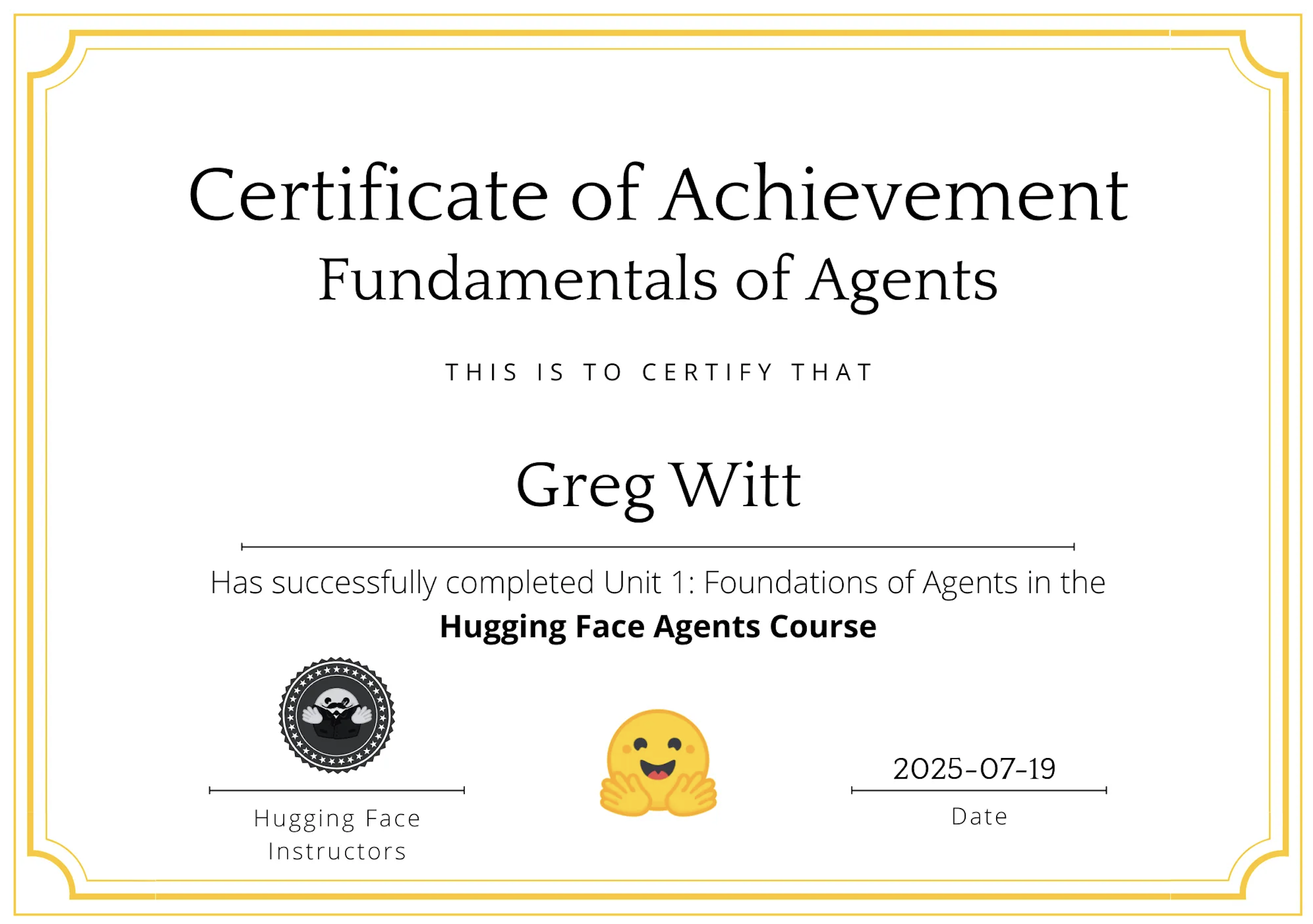 HugginFace Fundamentals of Agents