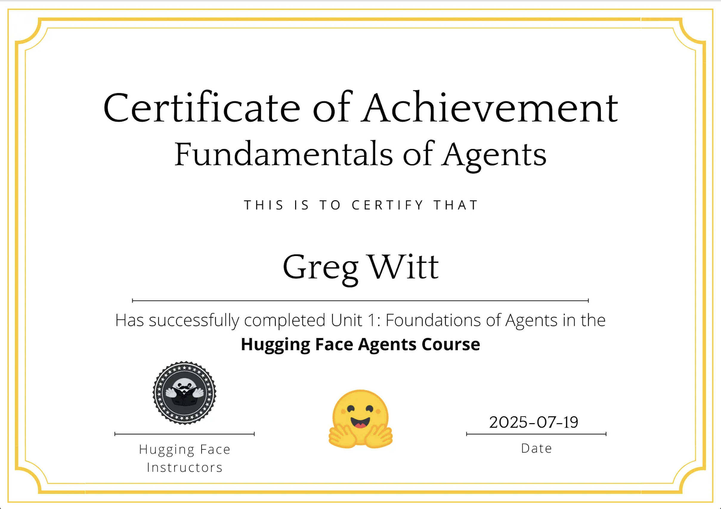 HugginFace Fundamentals of Agents