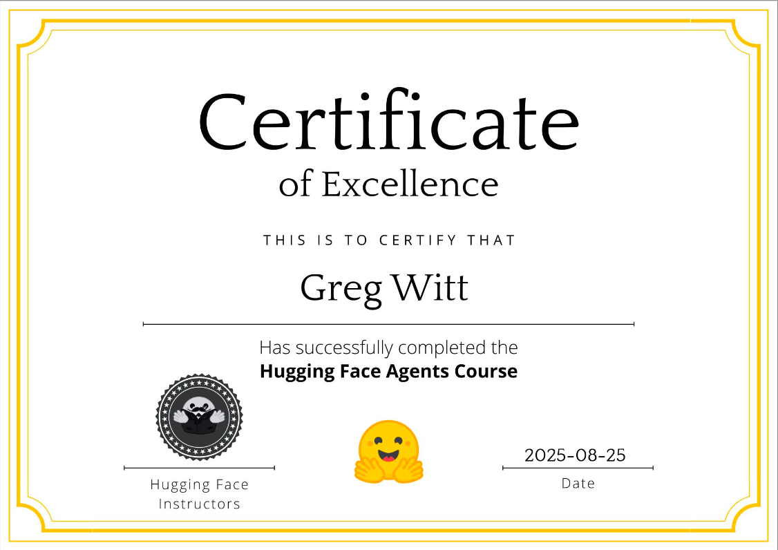 HuggingFace Agents Certification